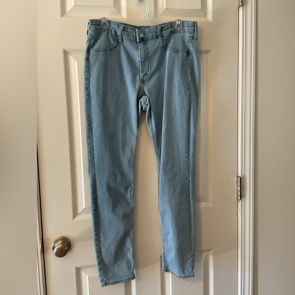 & Denim Womens Blue Size 12 Skinny Jeans